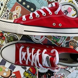 Converse Red Canvas Sneakers